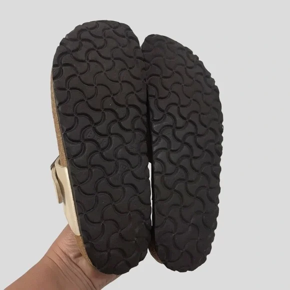 Birkenstock Sandals: Gizeh Birko-Flor Pearl White 38 L7 - Picture 10 of 10